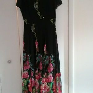 Black floral dress